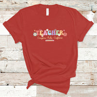 Teacher T Shirt Teachers Crayons Kids Caffeine Teacher's Day Back To School - Wonder Print Shop
