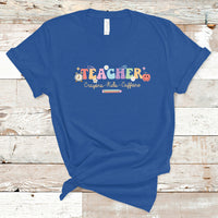 Teacher T Shirt Teachers Crayons Kids Caffeine Teacher's Day Back To School - Wonder Print Shop