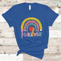 Teacher T Shirt Teacher Teach Love Inspire Rainbow Pencil Back To School - Wonder Print Shop