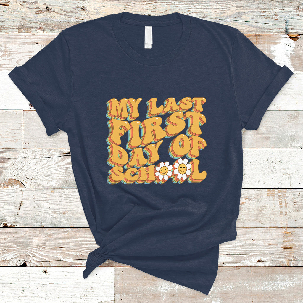 Senior 2024 T Shirt My Last First Day Of School Senior Class Of 2024 High School Groovy - Wonder Print Shop