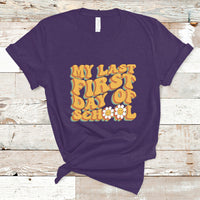 Senior 2024 T Shirt My Last First Day Of School Senior Class Of 2024 High School Groovy - Wonder Print Shop