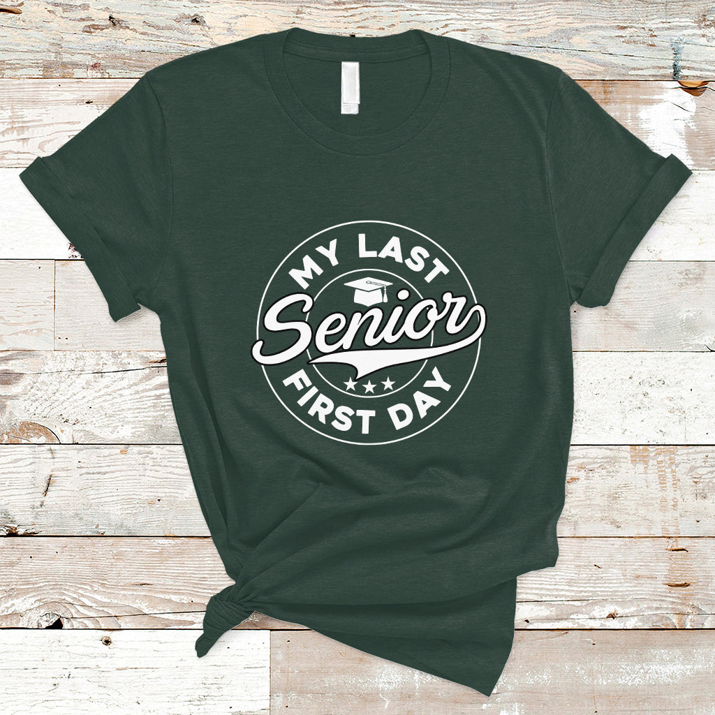 Senior 2024 T Shirt My Last First Day Of School Senior Class Of 2024 High School Graduate - Wonder Print Shop