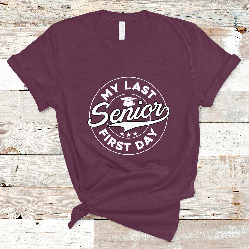Senior 2024 T Shirt My Last First Day Of School Senior Class Of 2024 High School Graduate - Wonder Print Shop