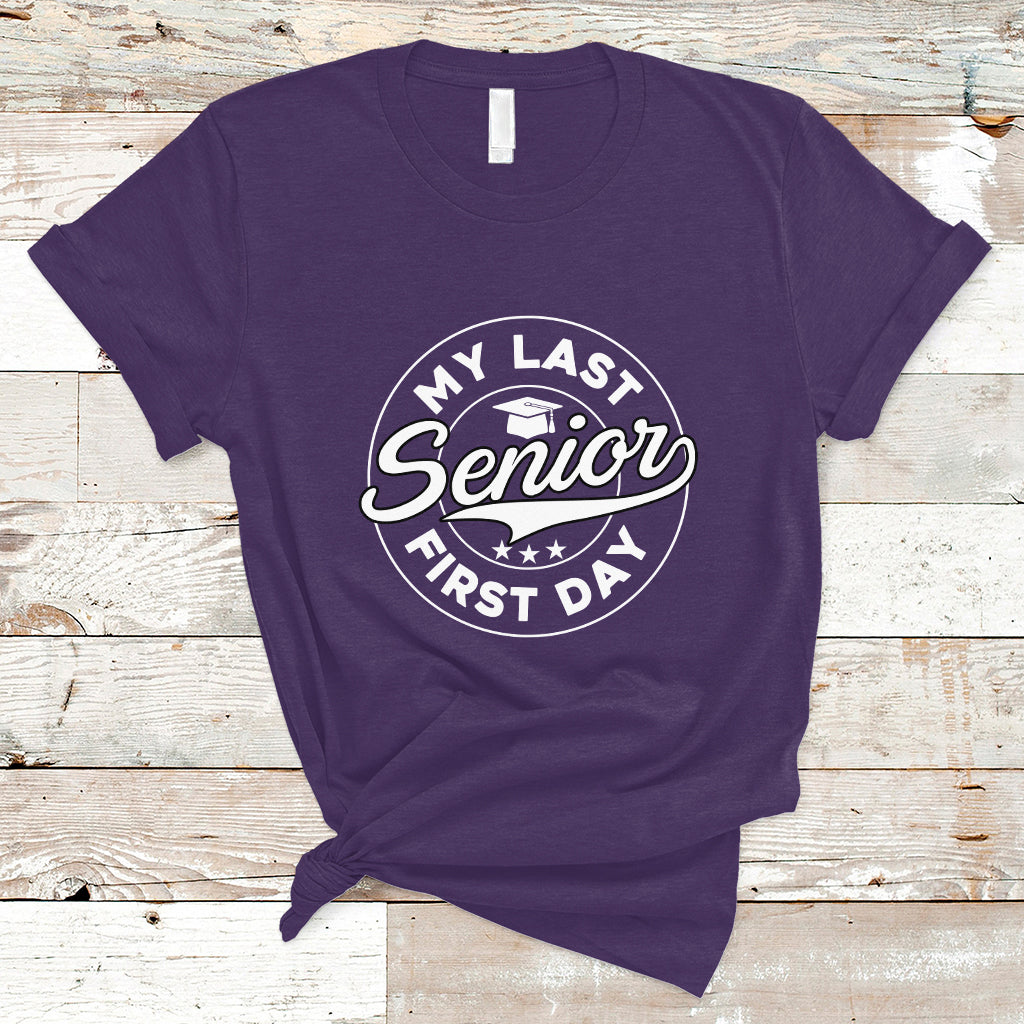Senior 2024 T Shirt My Last First Day Of School Senior Class Of 2024 High School Graduate - Wonder Print Shop