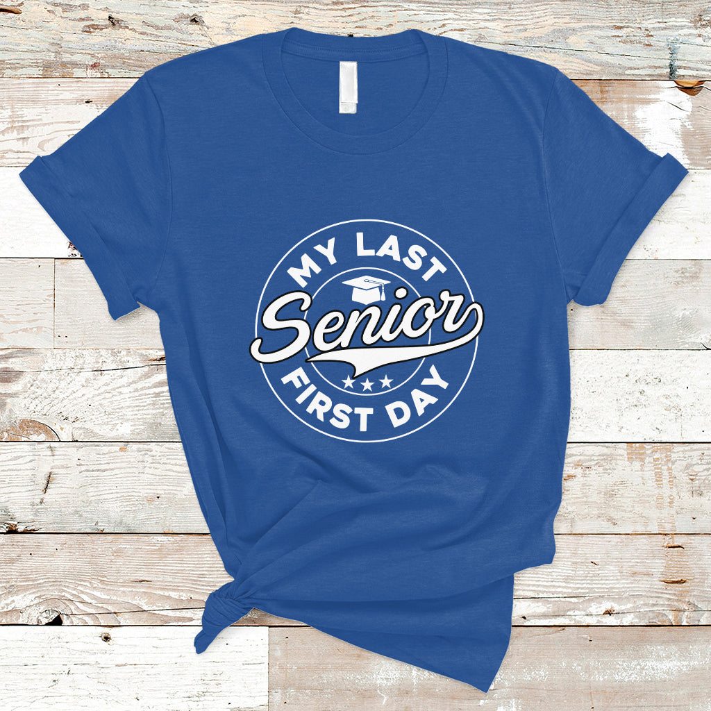 Senior 2024 T Shirt My Last First Day Of School Senior Class Of 2024 High School Graduate - Wonder Print Shop