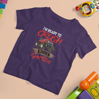 Crush Kindergarten  T Shirt For Kid Monster Truck I'm Ready First Day Back To School - Wonder Print Shop
