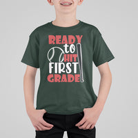 1st Grade T Shirt For Kid Ready To Hit First Grade Baseball Lovers - Wonder Print Shop