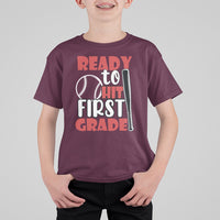 1st Grade T Shirt For Kid Ready To Hit First Grade Baseball Lovers - Wonder Print Shop