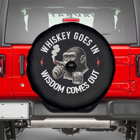 Funny Gorilla Whiskey Goes In Wisdom Comes Out Spare Tire Cover Cigarette and Drinking Addict Humor