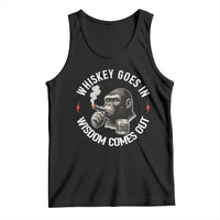 Funny Gorilla Whiskey Goes In Wisdom Comes Out Tank Top Cigarette and Drinking Addict Humor