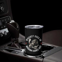 Funny Gorilla Whiskey Goes In Wisdom Comes Out Tumbler Cup Cigarette and Drinking Addict Humor