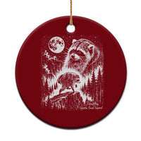 Jimothy Three Raccoon Moon Parody Wildlife Graphic Ceramic Ornament Vintage Seattle Feral Legend Trash Panda Meme