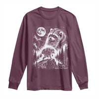 Jimothy Three Raccoon Moon Parody Wildlife Graphic Long Sleeve Shirt Vintage Seattle Feral Legend Trash Panda Meme