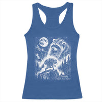 Jimothy Three Raccoon Moon Parody Wildlife Graphic Racerback Tank Top Vintage Seattle Feral Legend Trash Panda Meme