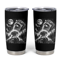 Jimothy Three Raccoon Moon Parody Wildlife Graphic Tumbler Cup Vintage Seattle Feral Legend Trash Panda Meme