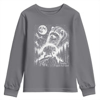 Jimothy Three Raccoon Moon Parody Wildlife Graphic Youth Sweatshirt Vintage Seattle Feral Legend Trash Panda Meme