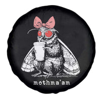 Mothma'am Pink Bow Cryptid Spooky Spare Tire Cover Funny Cute Coquette Mothman Legend Graphic