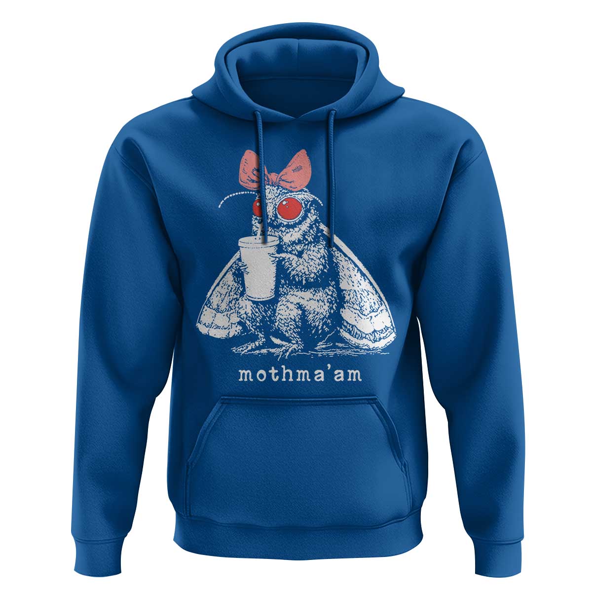 Mothma'am Pink Bow Cryptid Spooky Hoodie Funny Cute Coquette Mothman Legend Graphic