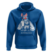 Mothma'am Pink Bow Cryptid Spooky Hoodie Funny Cute Coquette Mothman Legend Graphic