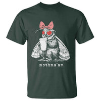 Mothma'am Pink Bow Cryptid Spooky T Shirt Funny Cute Coquette Mothman Legend Graphic