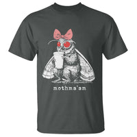 Mothma'am Pink Bow Cryptid Spooky T Shirt Funny Cute Coquette Mothman Legend Graphic