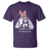 Mothma'am Pink Bow Cryptid Spooky T Shirt Funny Cute Coquette Mothman Legend Graphic