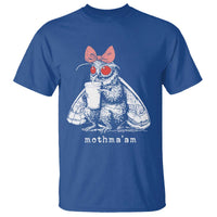 Mothma'am Pink Bow Cryptid Spooky T Shirt Funny Cute Coquette Mothman Legend Graphic