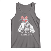 Mothma'am Pink Bow Cryptid Spooky Tank Top Funny Cute Coquette Mothman Legend Graphic