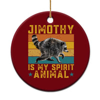 Jimothy Is My Spirit Animal Seattle Raccoon Lover Ceramic Ornament Retro Sunset Viral Ballard Trash Panda Graphic