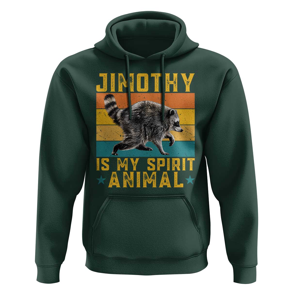 Jimothy Is My Spirit Animal Seattle Raccoon Lover Hoodie Retro Sunset Viral Ballard Trash Panda Graphic