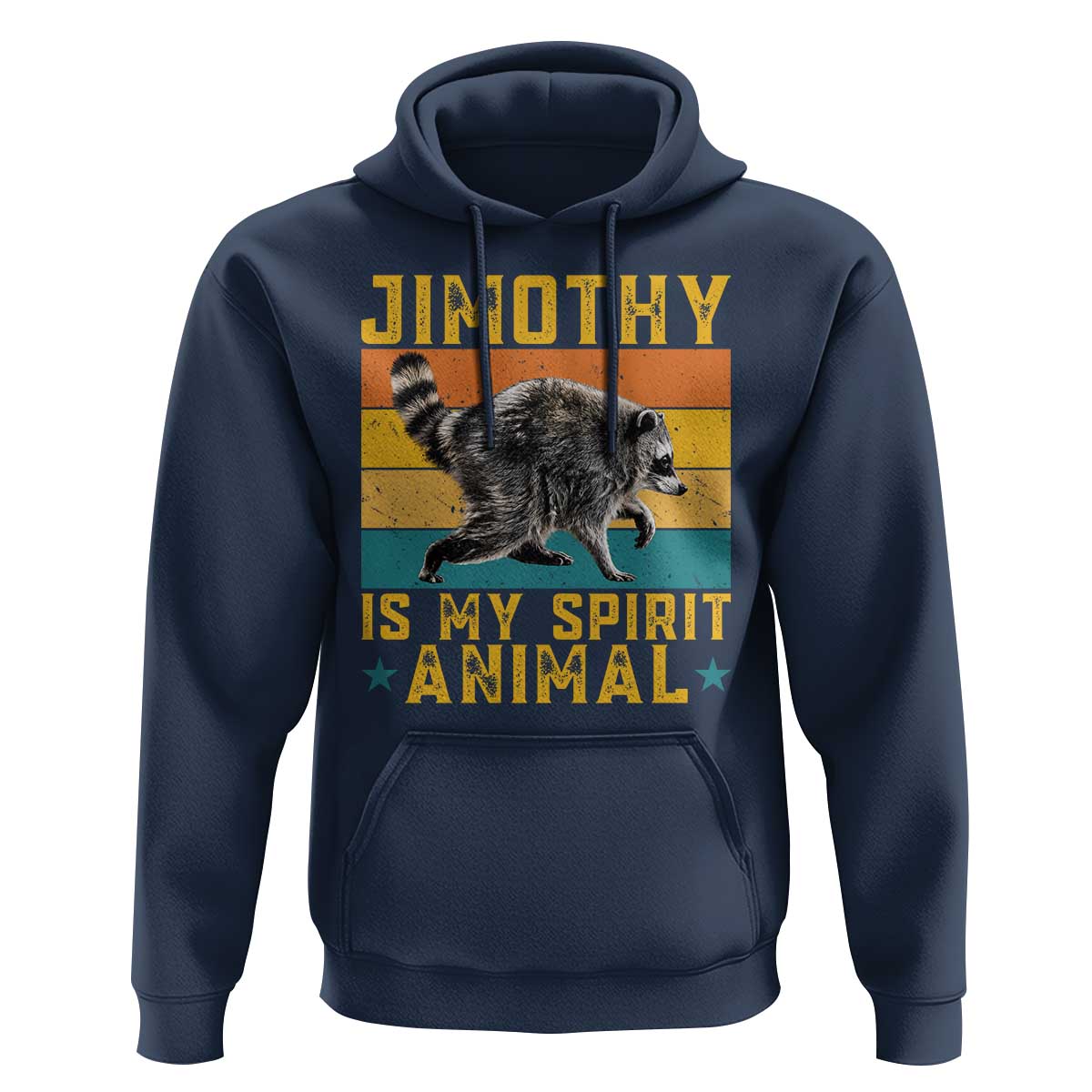 Jimothy Is My Spirit Animal Seattle Raccoon Lover Hoodie Retro Sunset Viral Ballard Trash Panda Graphic