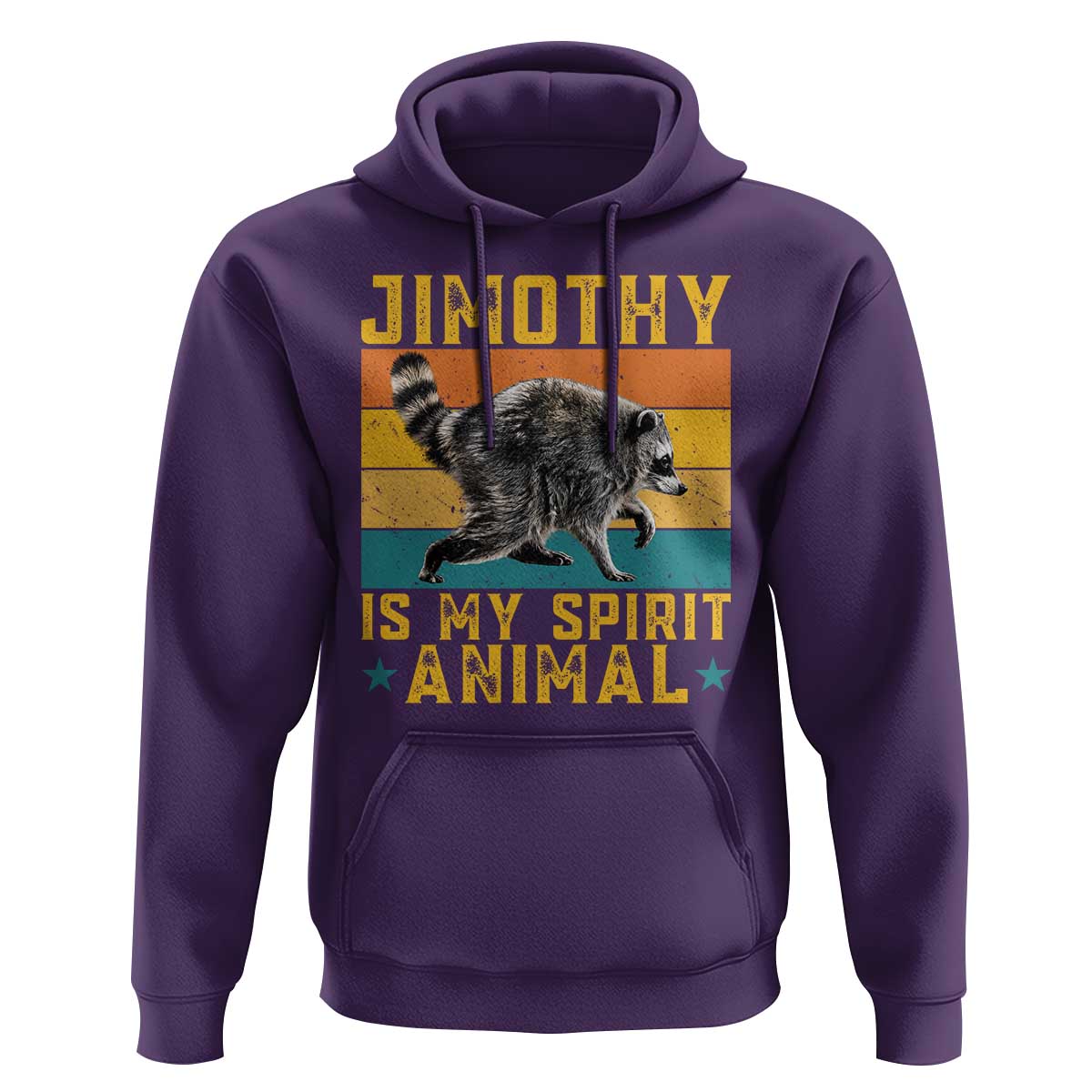 Jimothy Is My Spirit Animal Seattle Raccoon Lover Hoodie Retro Sunset Viral Ballard Trash Panda Graphic