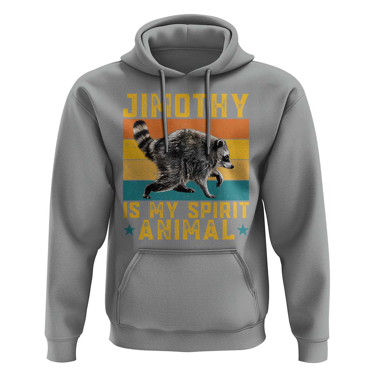 Jimothy Is My Spirit Animal Seattle Raccoon Lover Hoodie Retro Sunset Viral Ballard Trash Panda Graphic