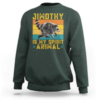 Jimothy Is My Spirit Animal Seattle Raccoon Lover Sweatshirt Retro Sunset Viral Ballard Trash Panda Graphic