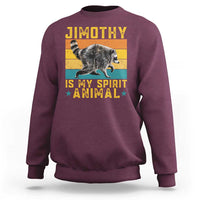 Jimothy Is My Spirit Animal Seattle Raccoon Lover Sweatshirt Retro Sunset Viral Ballard Trash Panda Graphic