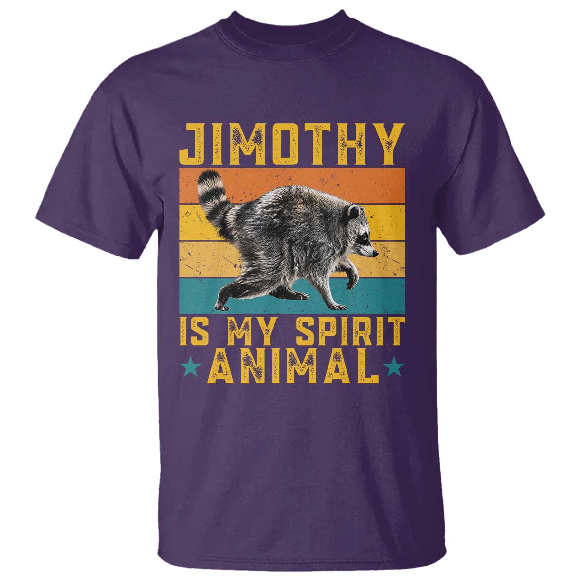 Jimothy Is My Spirit Animal Seattle Raccoon Lover T Shirt Retro Sunset Viral Ballard Trash Panda Graphic