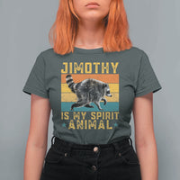 Jimothy Is My Spirit Animal Seattle Raccoon Lover T Shirt For Women Retro Sunset Viral Ballard Trash Panda Graphic
