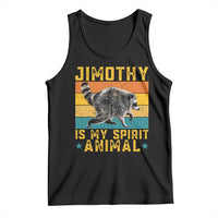Jimothy Is My Spirit Animal Seattle Raccoon Lover Tank Top Retro Sunset Viral Ballard Trash Panda Graphic