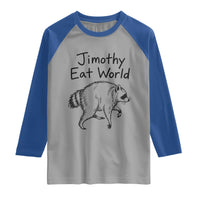 Jimothy Eat World Funny Music Parody Raglan Shirt Viral Seattle Raccoon Trash Panda Meme