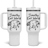 Jimothy Eat World Funny Music Parody Tumbler With Handle Viral Seattle Raccoon Trash Panda Meme
