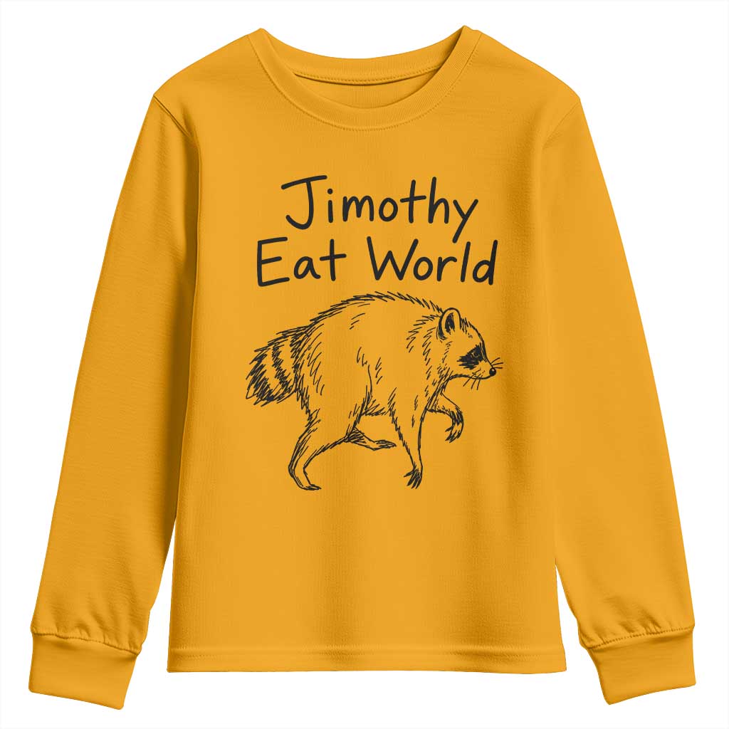 Jimothy Eat World Funny Music Parody Youth Sweatshirt Viral Seattle Raccoon Trash Panda Meme