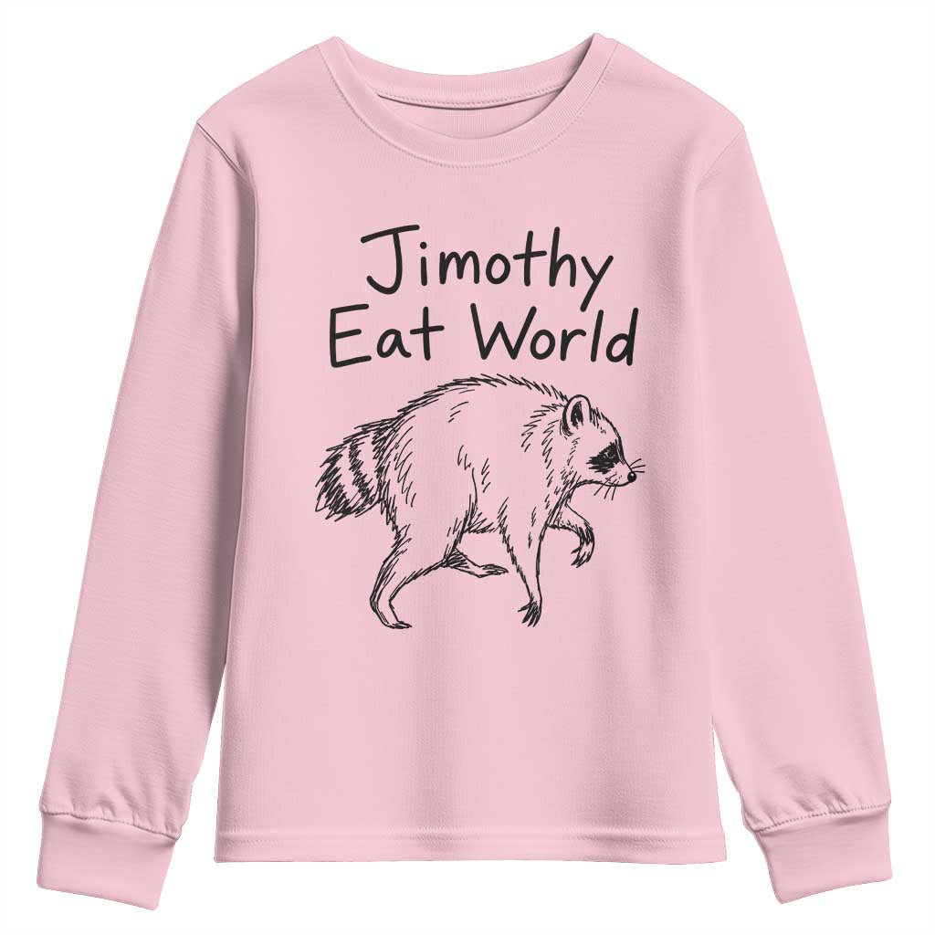 Jimothy Eat World Funny Music Parody Youth Sweatshirt Viral Seattle Raccoon Trash Panda Meme