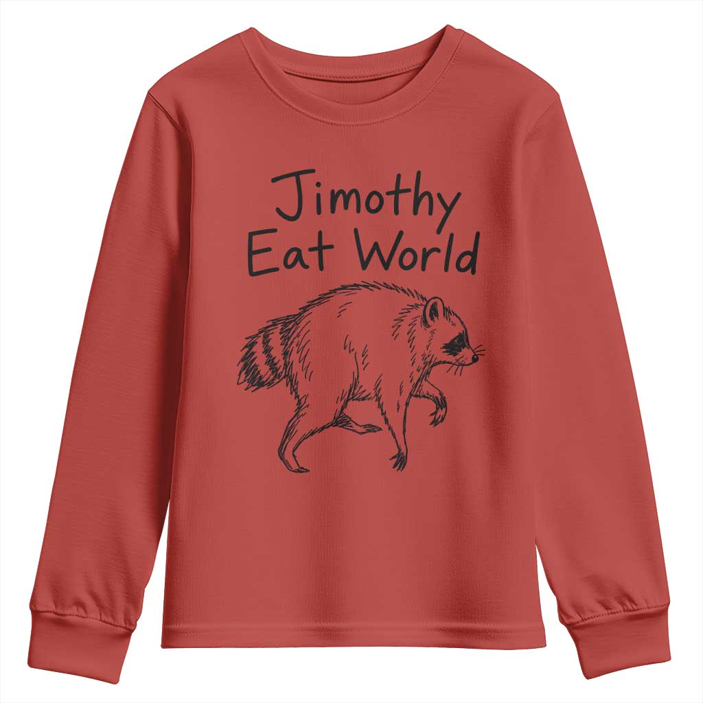 Jimothy Eat World Funny Music Parody Youth Sweatshirt Viral Seattle Raccoon Trash Panda Meme
