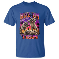 Rizz Em With The Tism Funny Raccoon T Shirt Trash Panda Vintage Bootleg Graphic