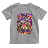 Rizz Em With The Tism Funny Raccoon Toddler T Shirt Trash Panda Vintage Bootleg Graphic