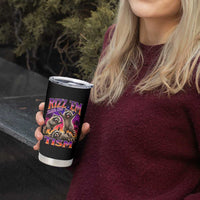 Rizz Em With The Tism Funny Raccoon Tumbler Cup Trash Panda Vintage Bootleg Graphic
