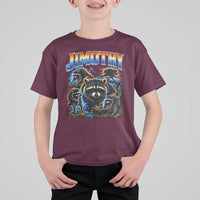 Jimothy the Raccoon Vintage 90s Bootleg Lightning Graphic T Shirt For Kid Viral Seattle Trash Panda