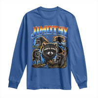 Jimothy the Raccoon Vintage 90s Bootleg Lightning Graphic Long Sleeve Shirt Viral Seattle Trash Panda