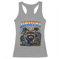 Jimothy the Raccoon Vintage 90s Bootleg Lightning Graphic Racerback Tank Top Viral Seattle Trash Panda
