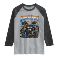 Jimothy the Raccoon Vintage 90s Bootleg Lightning Graphic Raglan Shirt Viral Seattle Trash Panda
